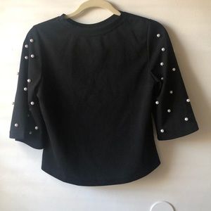 Cute black top with pearls